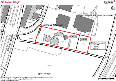 Lageplan Hügin Gelände